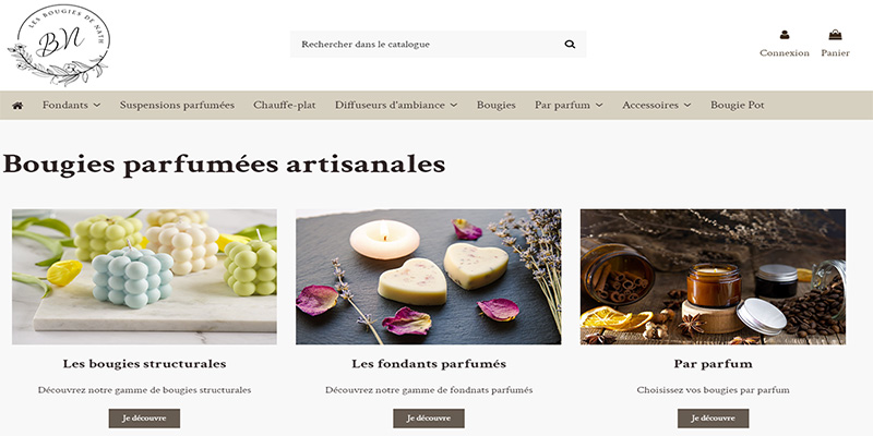 Vente de bougies artisanales